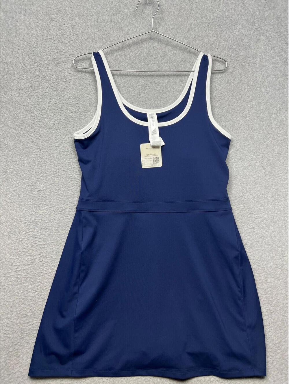 Fabletics Womens Sleeveless Tennis Skort Dress Size Xl Preppy Built in Bra Navy